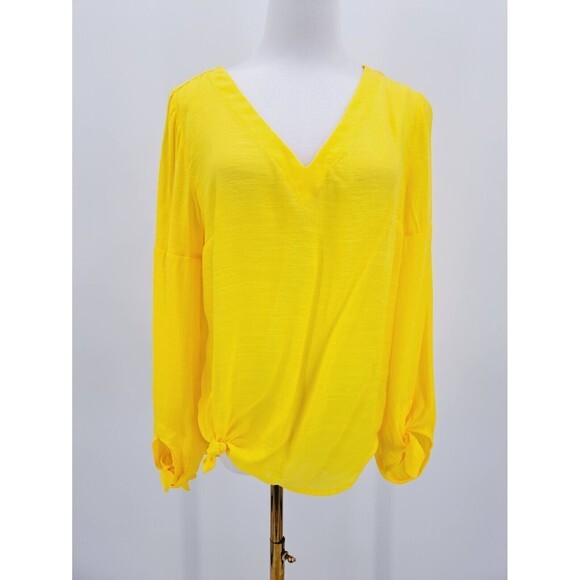 ANTHROPOLOGIE MAEVE COLETTE PULLOVER PEASANT BLOUSE TOP‎ YELLOW SMALL - Picture 1 of 6